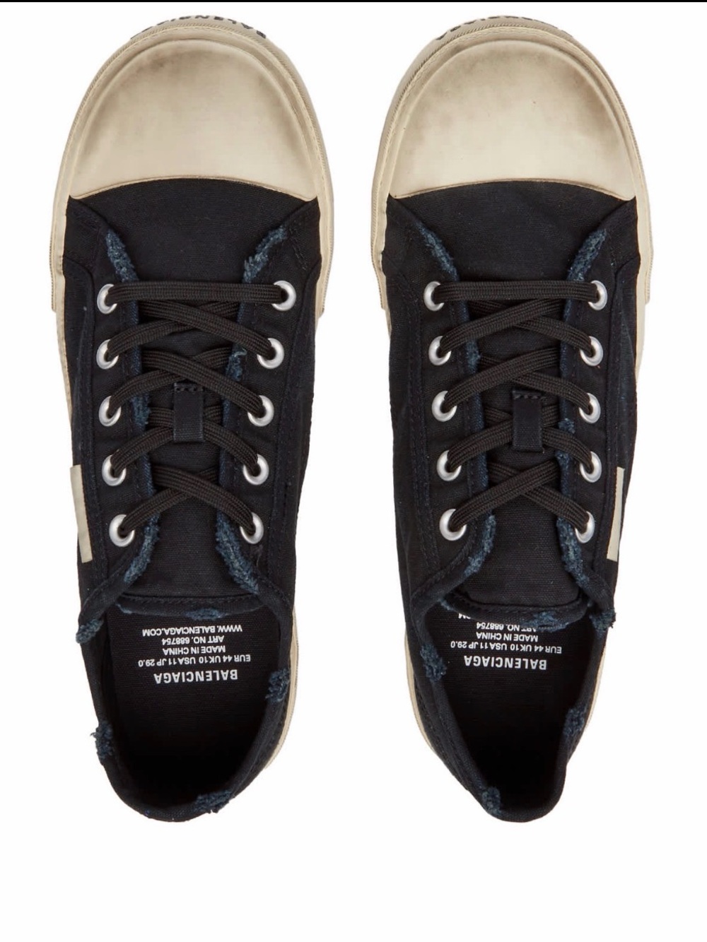 Balenciaga Paris Mule Destroyed Sneakers Black White EU 41